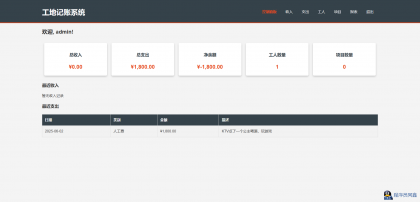 工程行业专属员工记账系统-程序员阿鑫-带你一起秃头-第3张图片