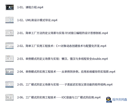 C++设计模式理论与实战–23种模式详解+Qt项目开发-程序员阿鑫-带你一起秃头-第1张图片