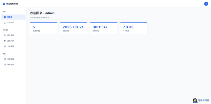 
PHP域名授权验证系统1.2开源版
-程序员阿鑫-带你一起秃头
-第4
张图片