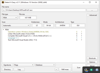 查壳工具-Die(DetectItEasy)_V3.11-程序员阿鑫-带你一起秃头-第1张图片