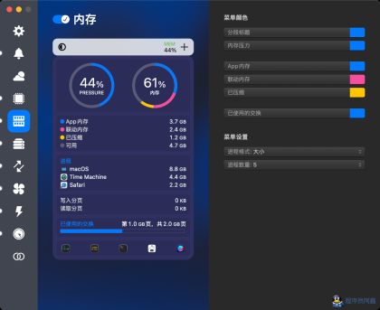 Mac装机必备软件iStatMenus设备状态查看组件站长亲测-程序员阿鑫-带你一起秃头-第2张图片