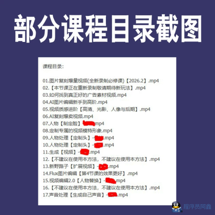 AI短视频创作图片复刻爆款AI人物定制声音处理课教素材程-程序员阿鑫-带你一起秃头-第2张图片